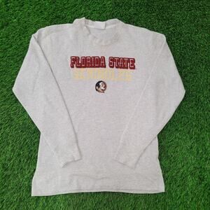 Champion Florida-State Seminoles Sweatshirt M/L 21x28 Gray